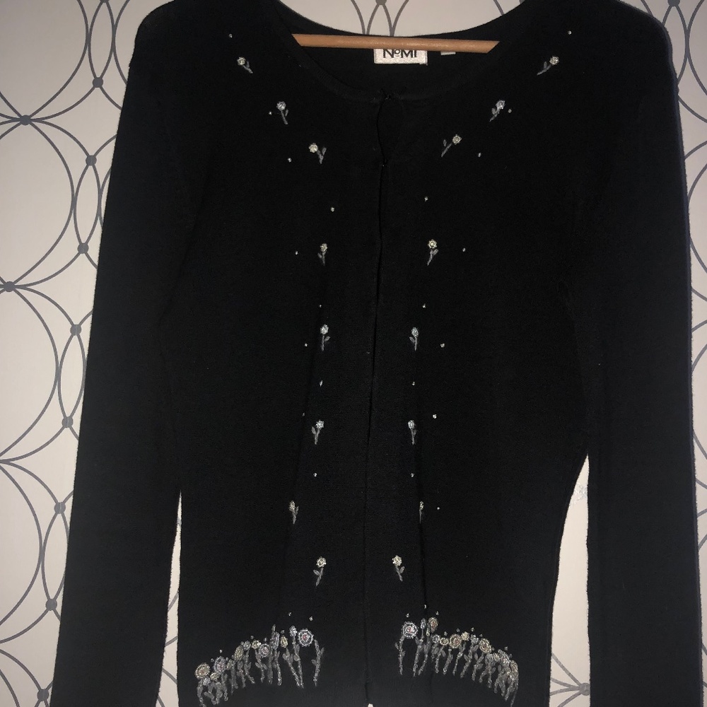 Beautiful Nomi Black Embroidered Sweater